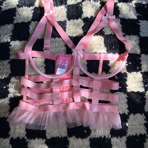 Sugar thrillz Lingerie Harness Pink womens small